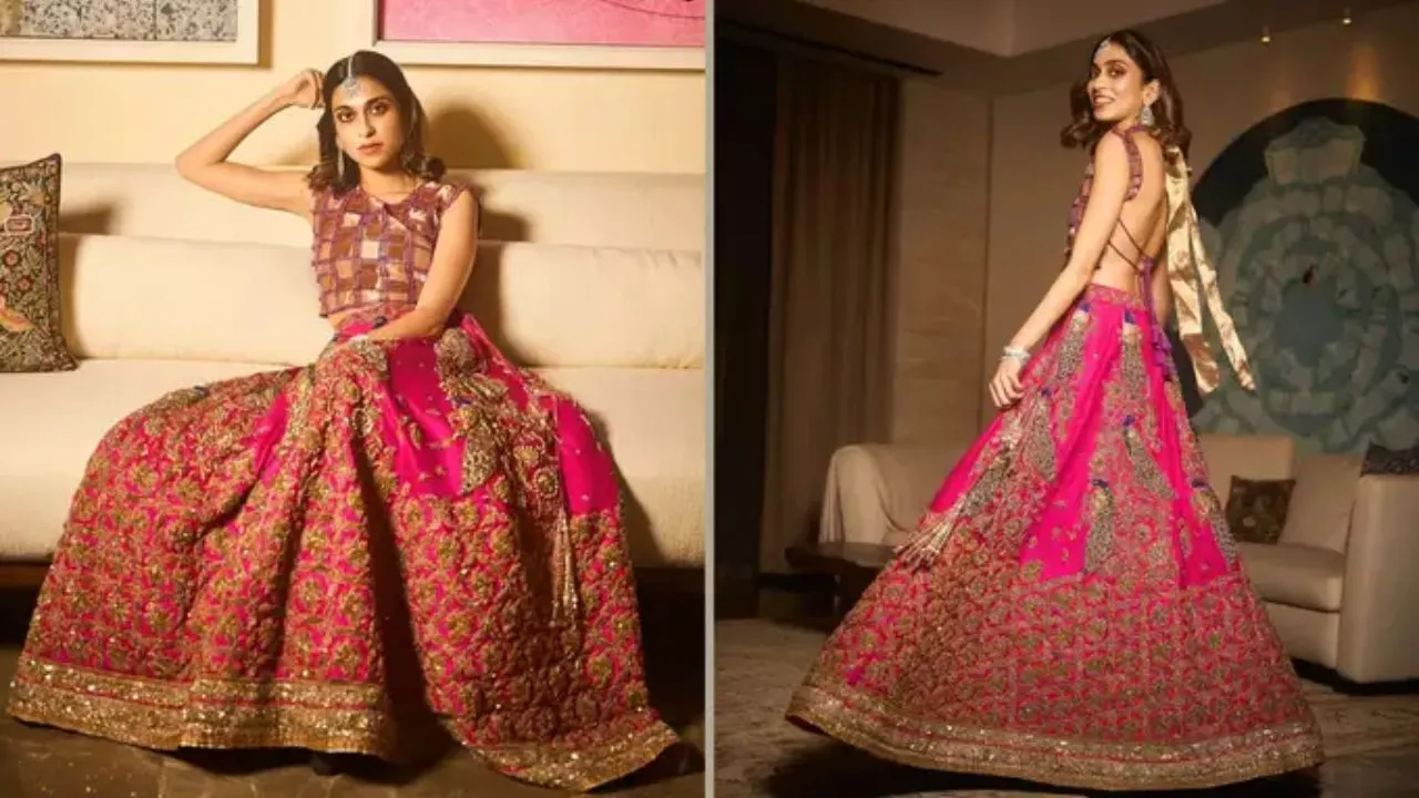 Akash Ambani sister-in-law backless blouse pictures