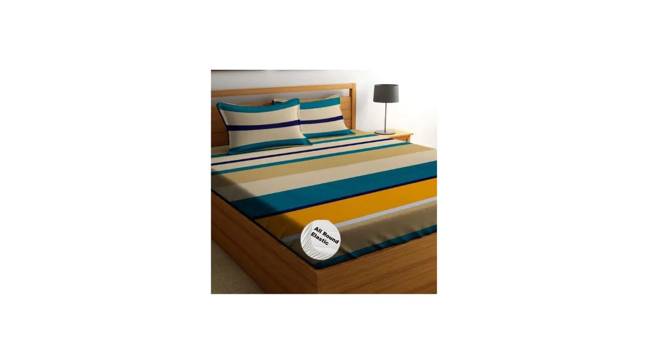 DECOMIZER King Size Double Bed Bedsheet