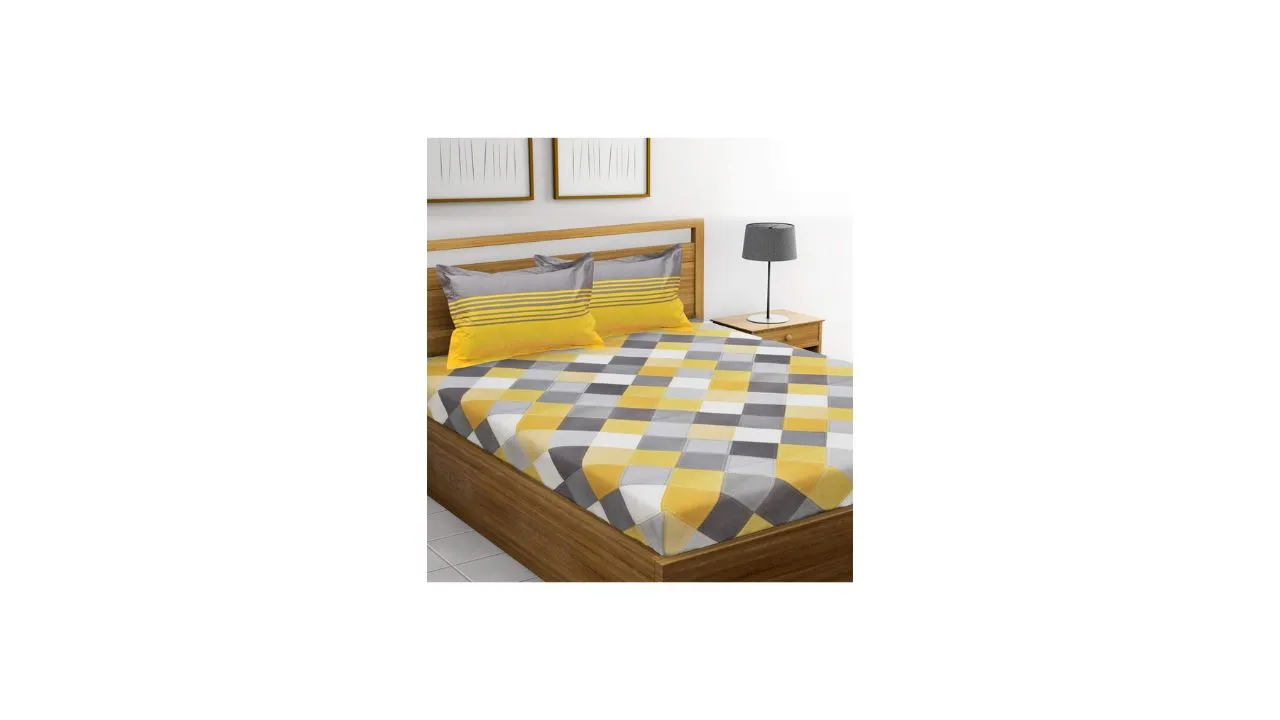 Huesland by Ahmedabad King Size Bedsheet