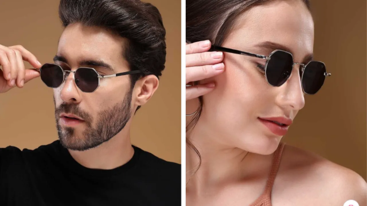 Voyage Unisex Black Lens & Silver-Toned Round Sunglasses with UV Protected Lens