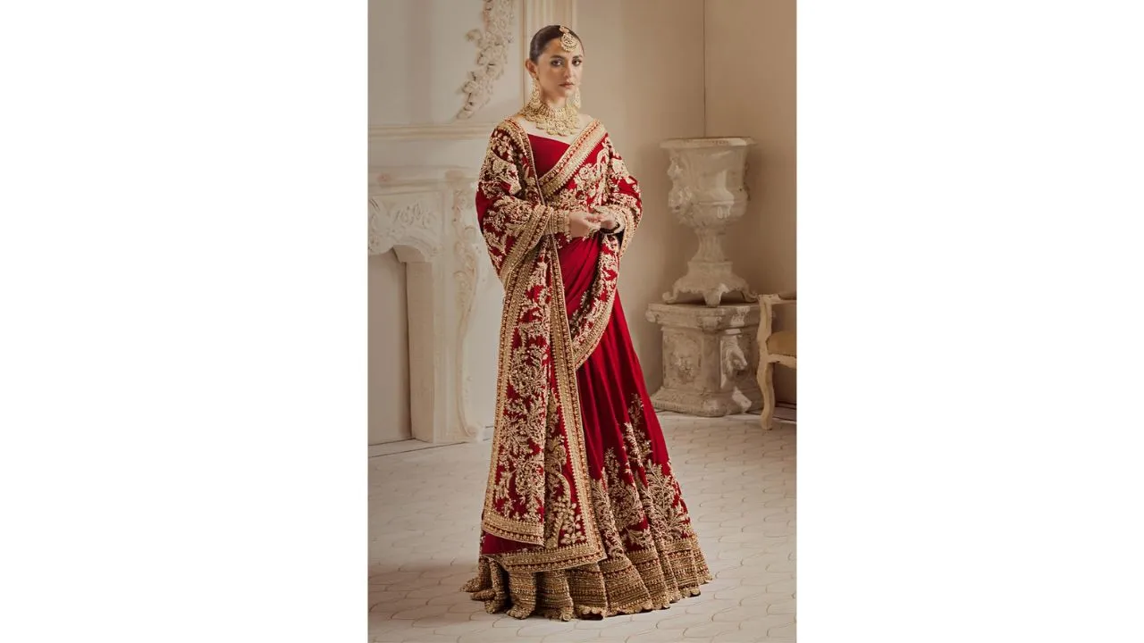lehenga style saree draping