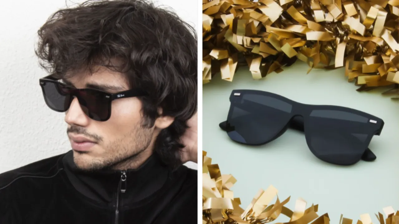 Ted Smith Men Wayfarer Sunglasses with Polarised Lens