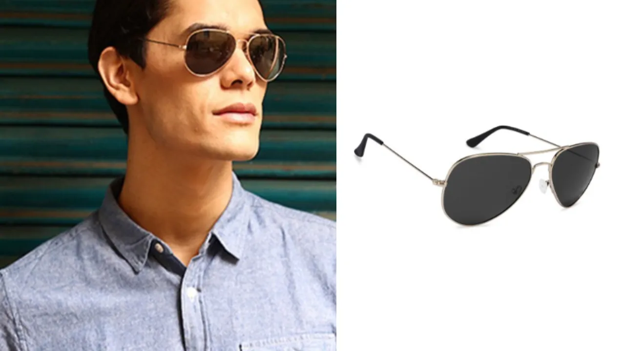 Vincent Chase by Lenskart Unisex Aviator Sunglasses with Polarised and UV Protected Lens