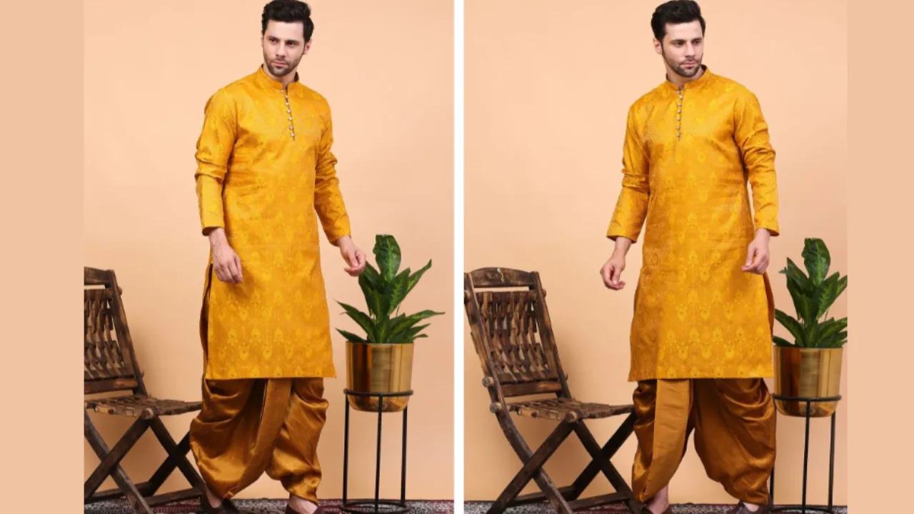 Sydney Heights Ethnic Motifs Woven Design Kurta with Pyjamas