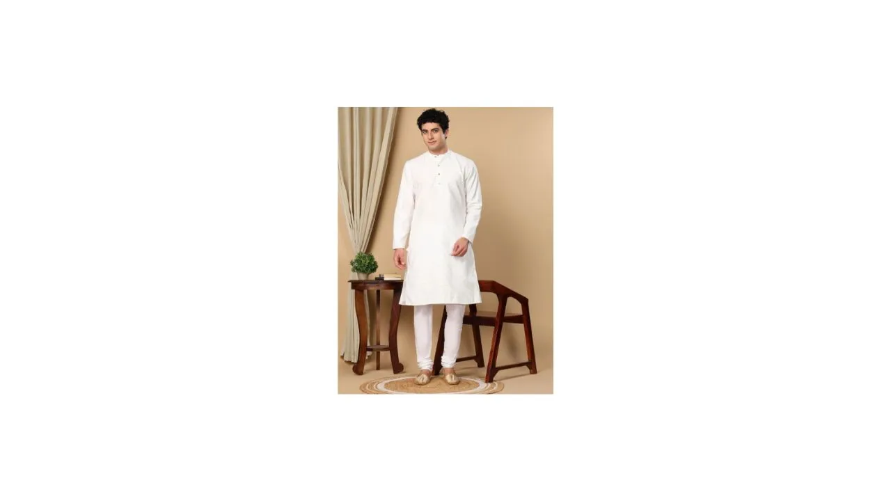 TATTVA Embellished Straight Kurta With Pyjamas