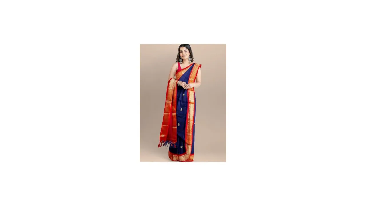 Dnyanada Woven Design Zari Paithani Saree