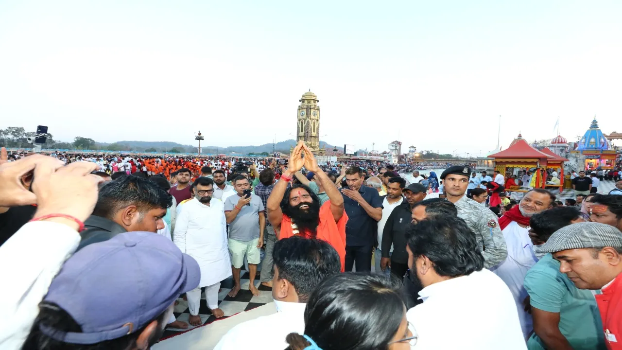 Ramdev baba at haridwar