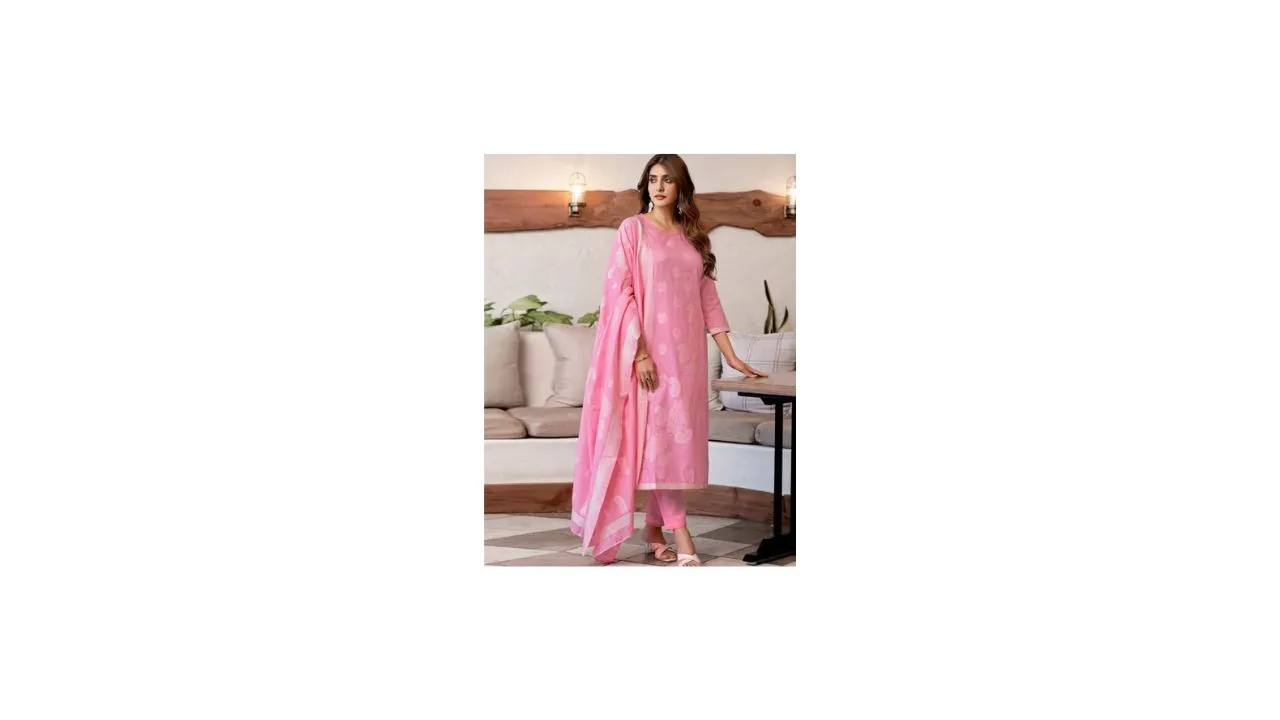 KALINI Kurta with Trousers & Dupatta