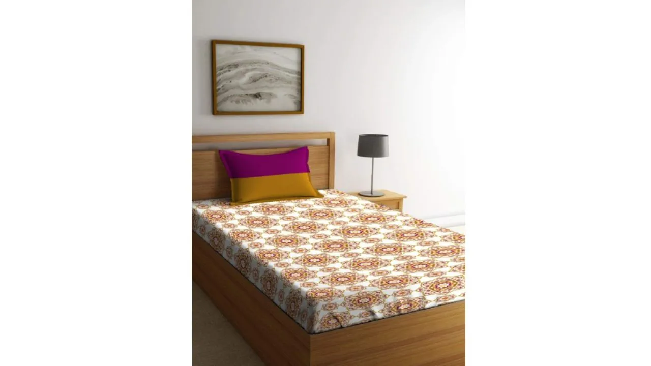 MYTRIDENT TRIDENT प्योर कॉटन बेडशीट 