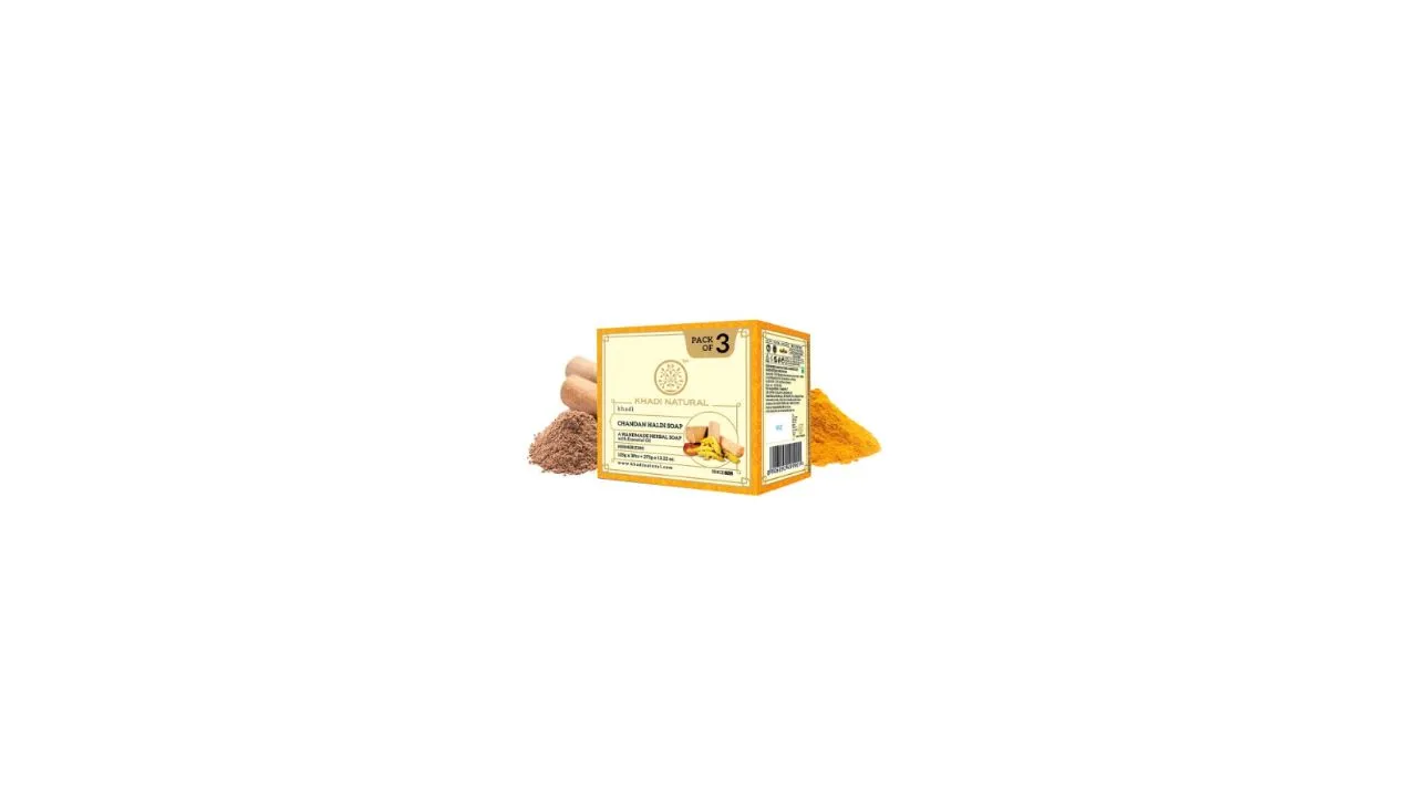 Khadi Natural Set Of 3 Chandan Haldi Soaps