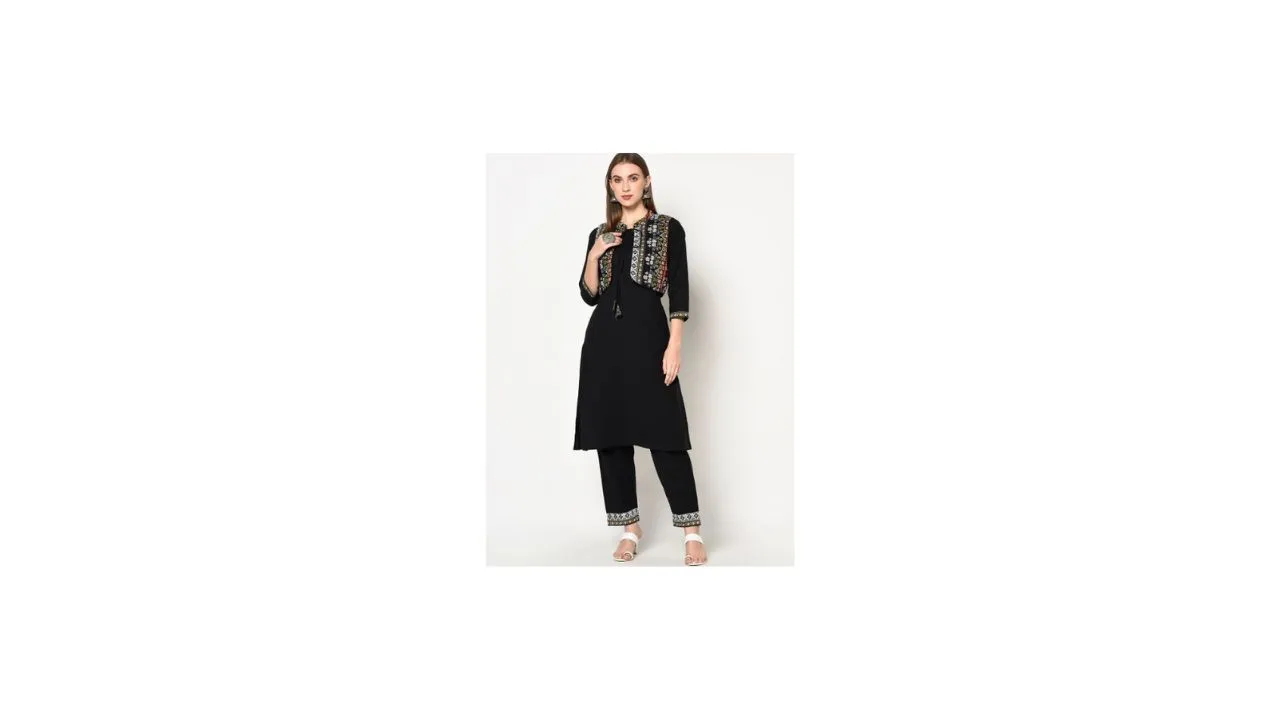 KALINI Women Kurta with Trousers With a jacket