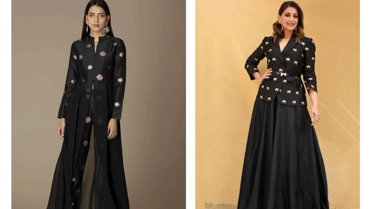 ब्लैक ड्रेस में दिखा क्लासी लुक