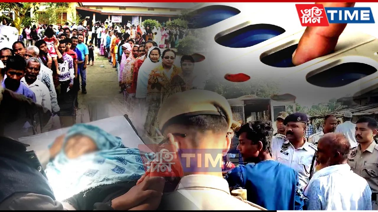 Violence and EVM Malfunction reported in Samaguri