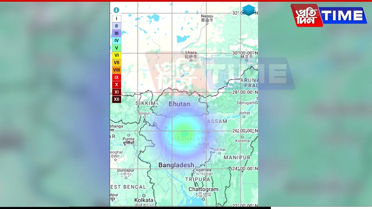 Earthquake of 4.1 Magnitude Strikes Meghalaya, Tremors Felt in Guwahati