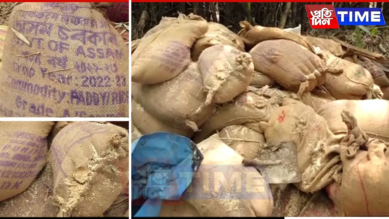 Assam Govt Rice Found Abandoned in Tezpur Forest