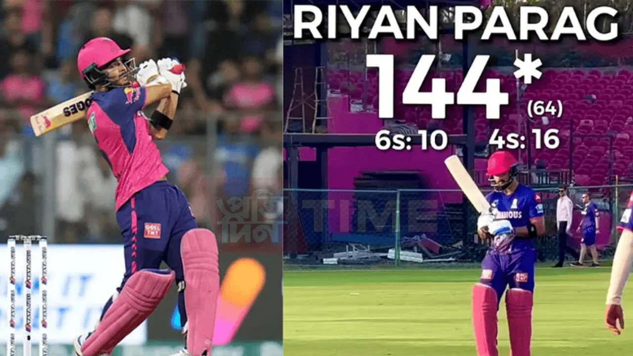 Riyan Parag's Fiery 144* Lights Up IPL 2025 Prep for Rajasthan Royals