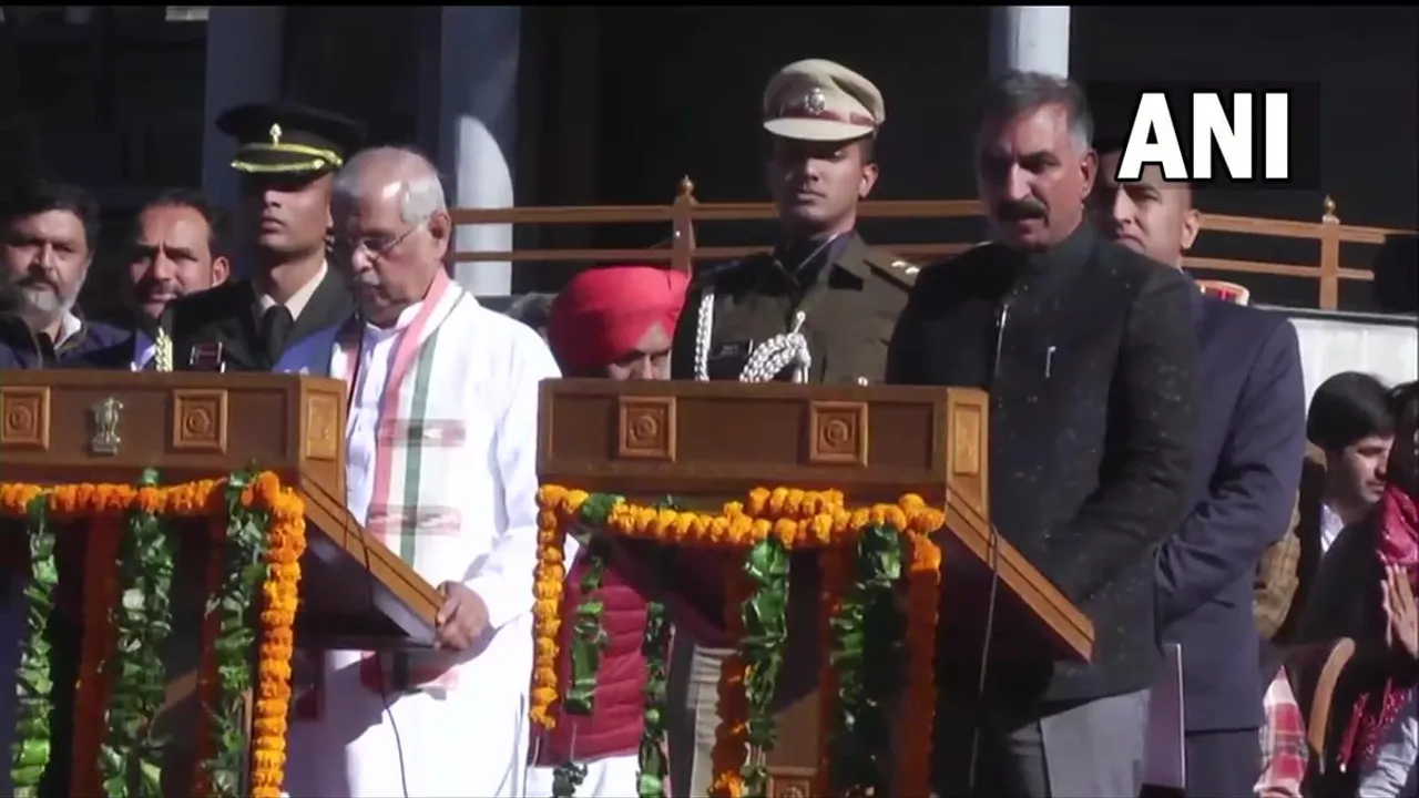 Sukhwinder Singh Sukhu Takes Oath as New Himachal Pradesh CM