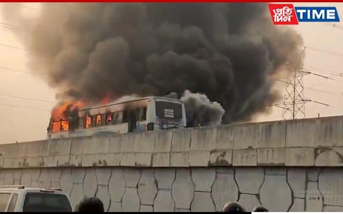 63 Passengers Saved As Bus Catches Fire In Tamil Nadu's Coimbatore
