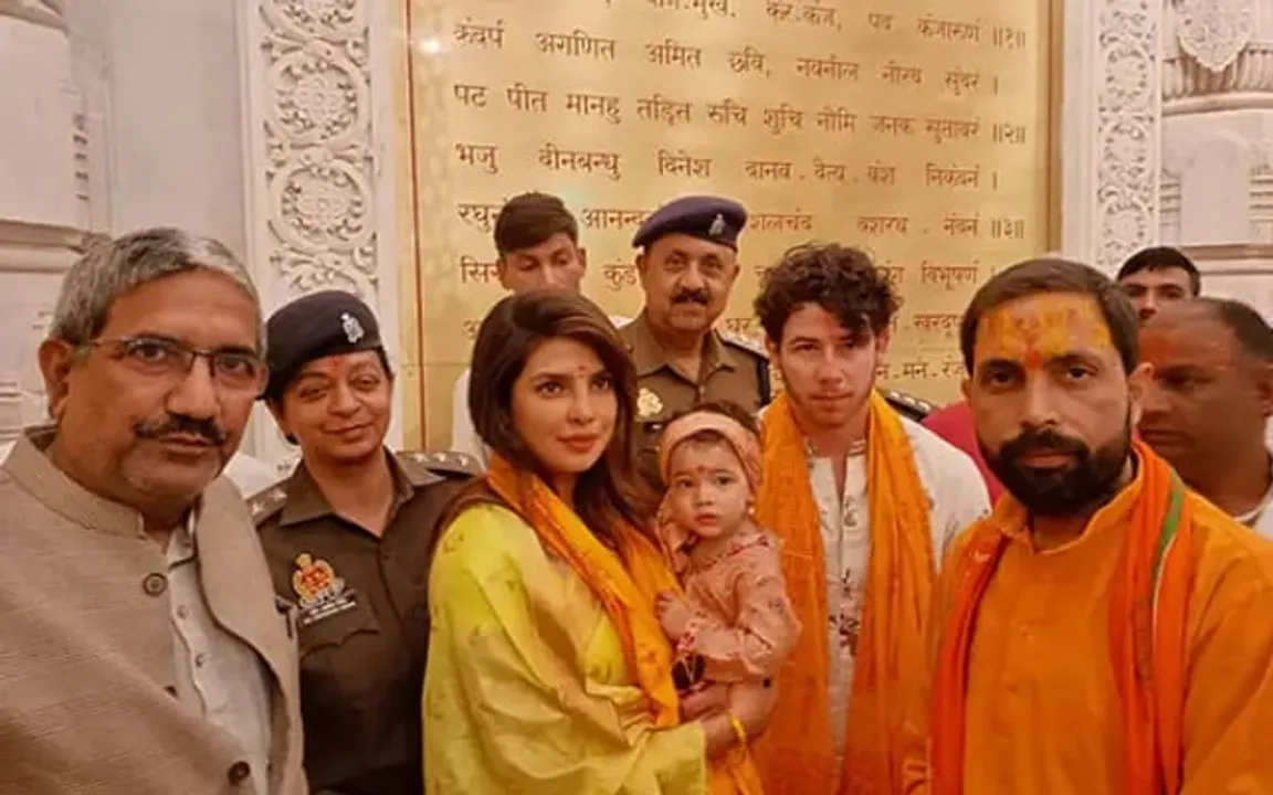 Priyanka Chopra, Nick Jonas Take Malti Marie To Ram Mandir