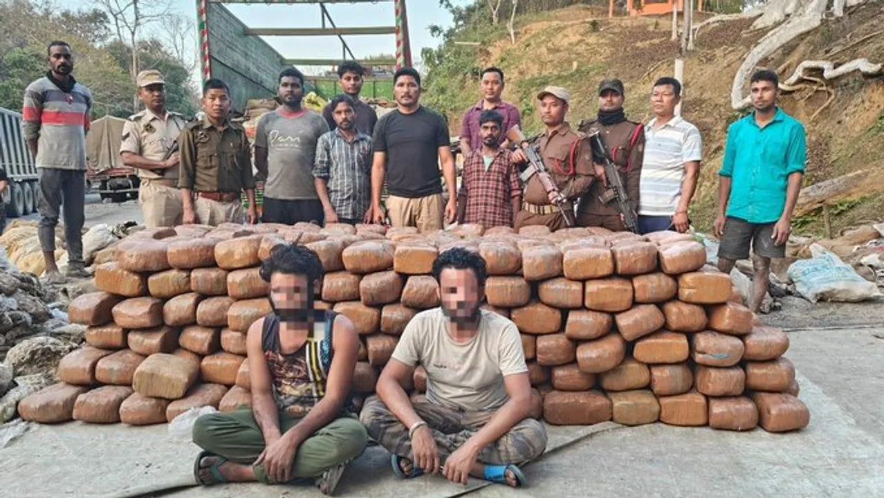Assam Police Seize 1317 kg Ganja in Karimganj, 2 Arrested