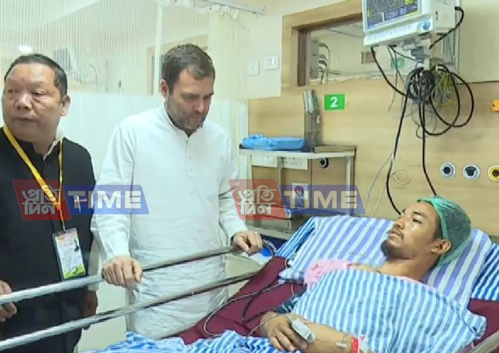 Rahul Gandhi meets Arunachal violence hit patients