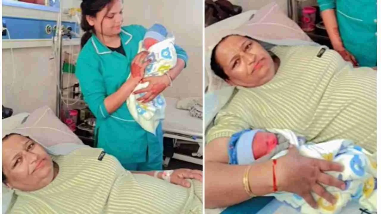 Sidhu Moose wala mother with new born.jpg
