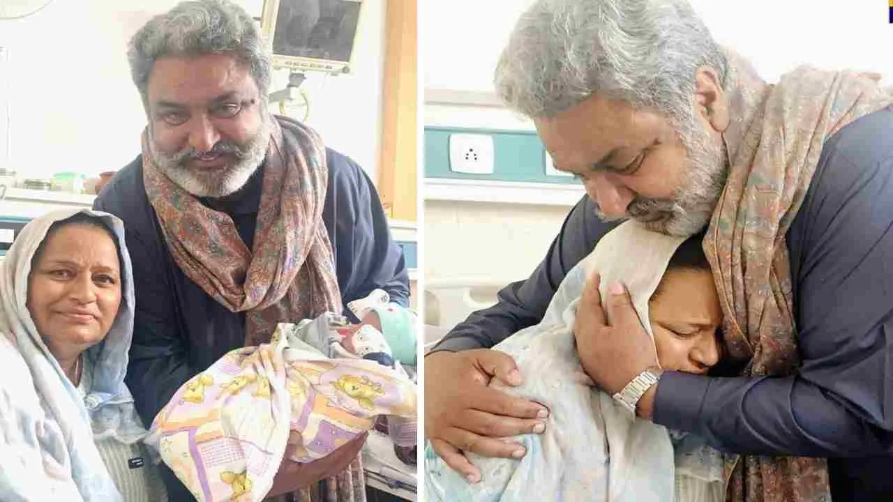 Hobby Dhaliwal with Charan kaur and new born baby.jpg