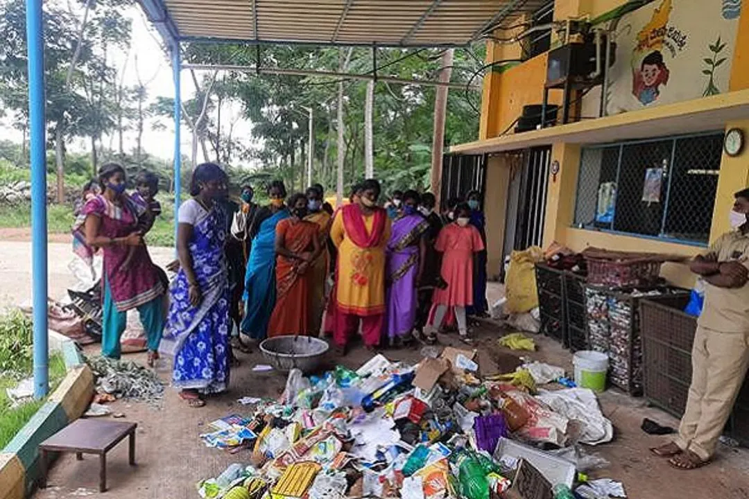 Women Learning waste management