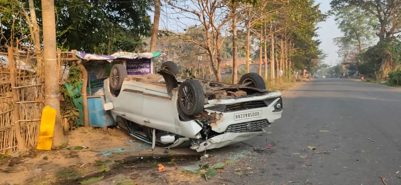  Additional SP, family members injured as car overturns in Odisha's Ganjam