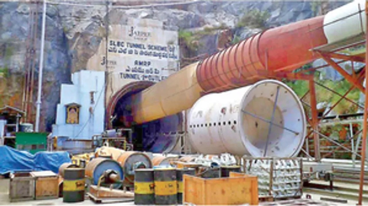  Tunnel collapses in Telangana, seven workers feared trapped