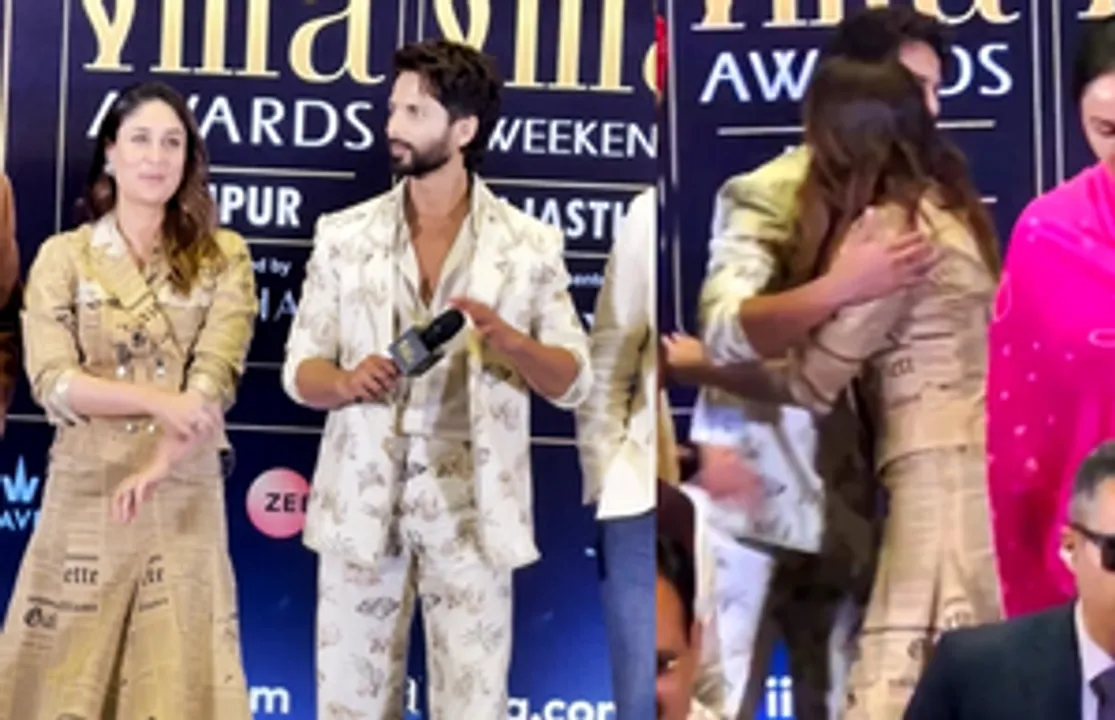  Ex-lovers Kareena and Shahid share a hug in public
