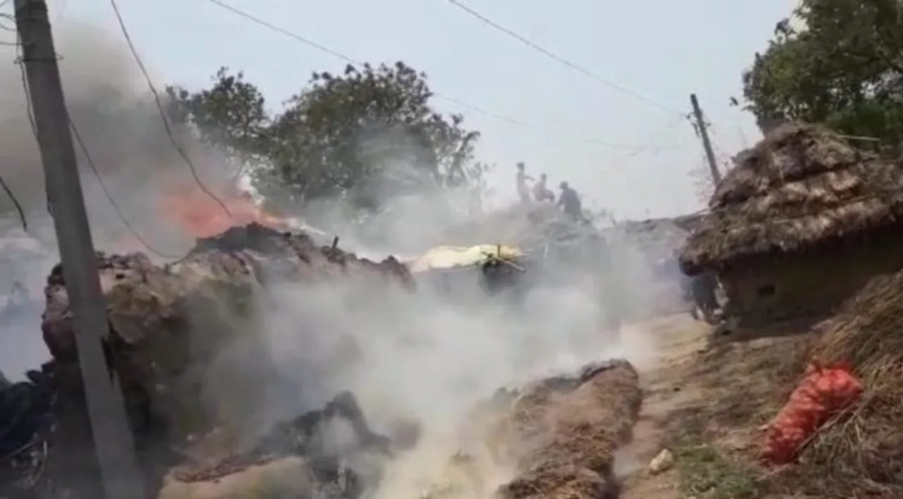  Ten families devastated by fire in Odisha