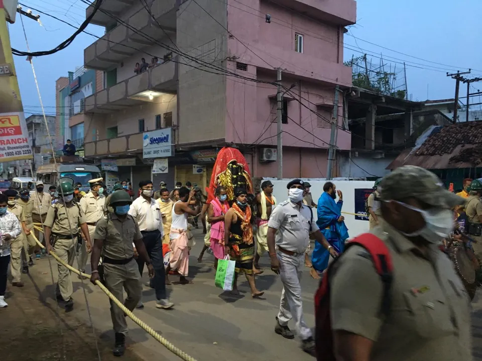 Chhatar Jatra of Goddess Manikeswari held without devotees in Odisha