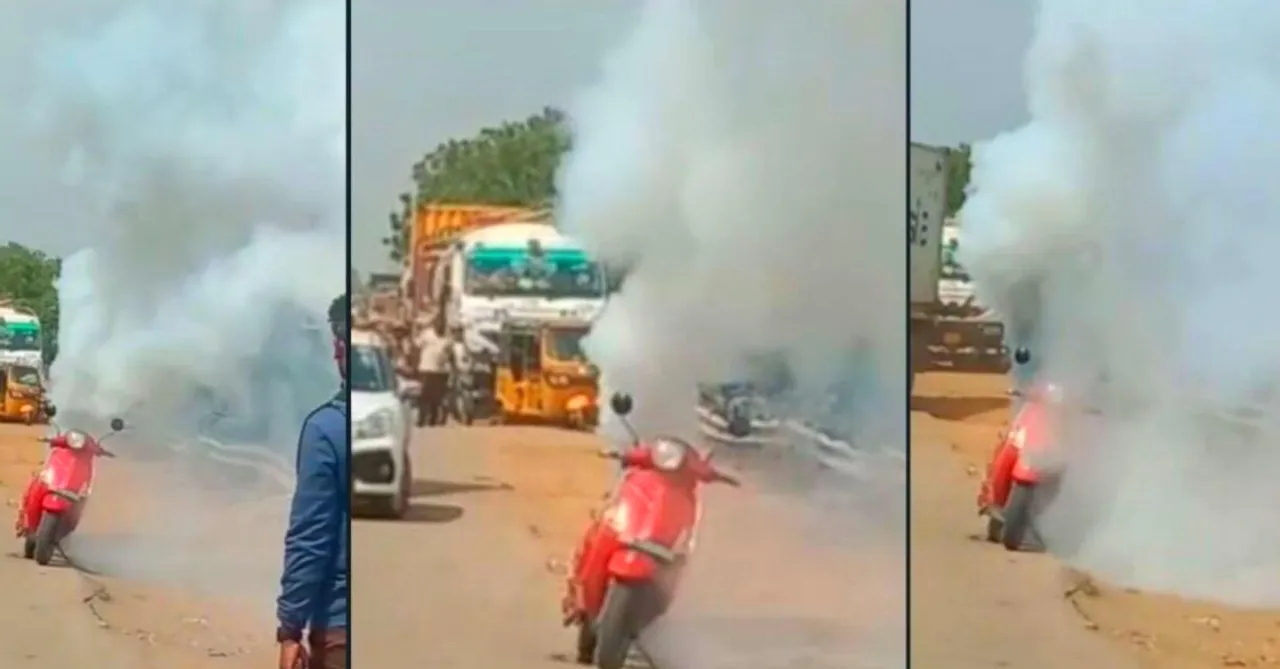  Watch: After Ola Electric and Okinawa e-scooters, another EV catches fire in India