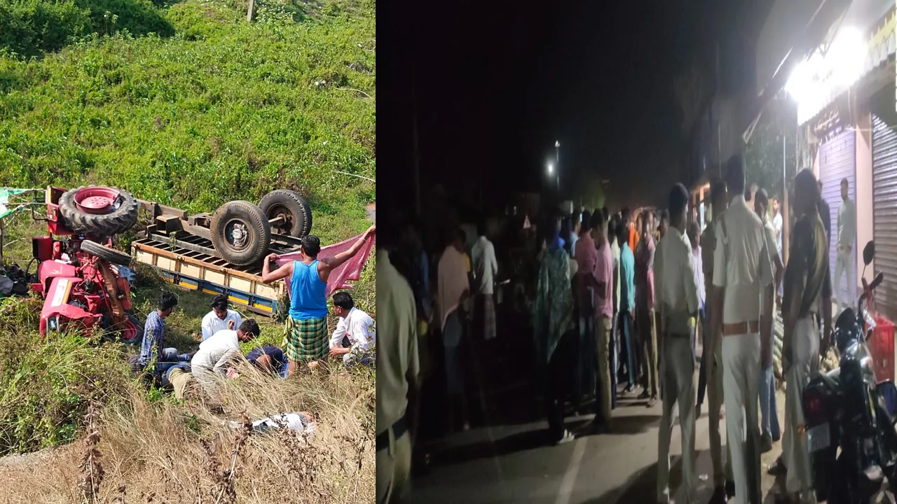  Tractor-bike collision on National Highway 220 Photograph: (sambad.in) 