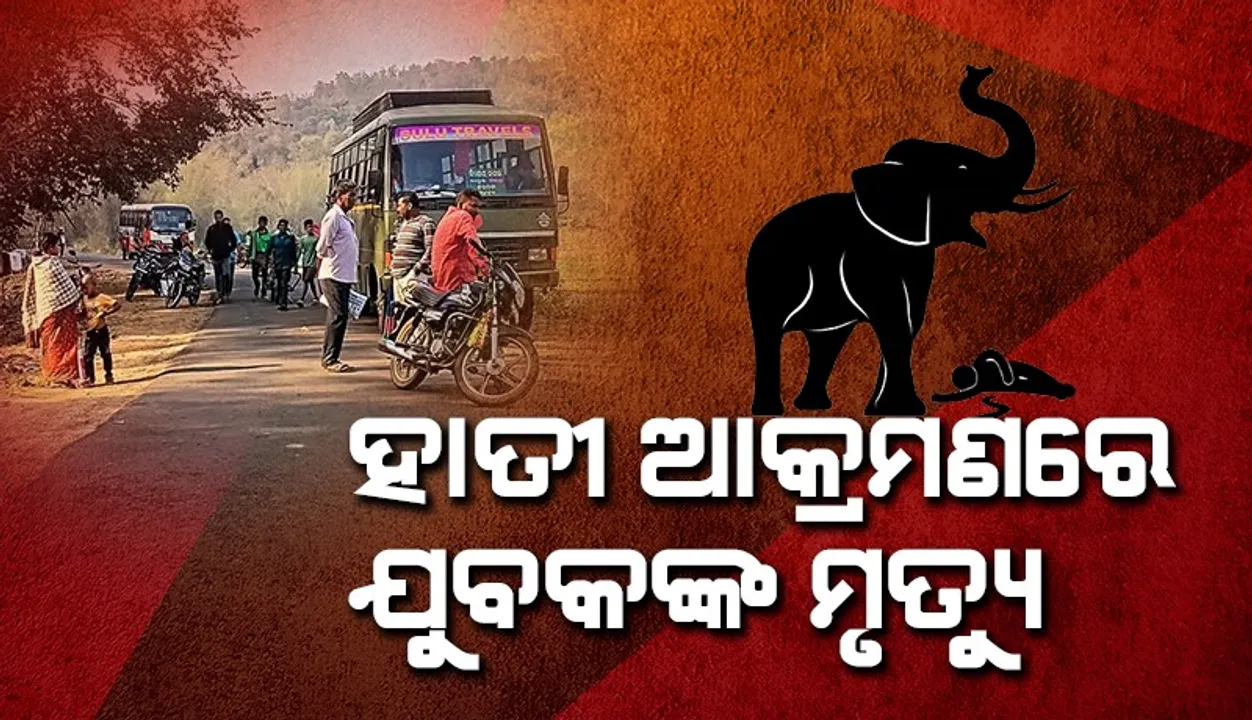  ହାତୀ ଆକ୍ରମଣରେ ଯୁବକଙ୍କ ମୃତ୍ୟୁ, ତରଭାରେ ଉତ୍ତ୍ୟକ୍ତ ଲୋକଙ୍କ ରାସ୍ତା ଅବରୋଧ