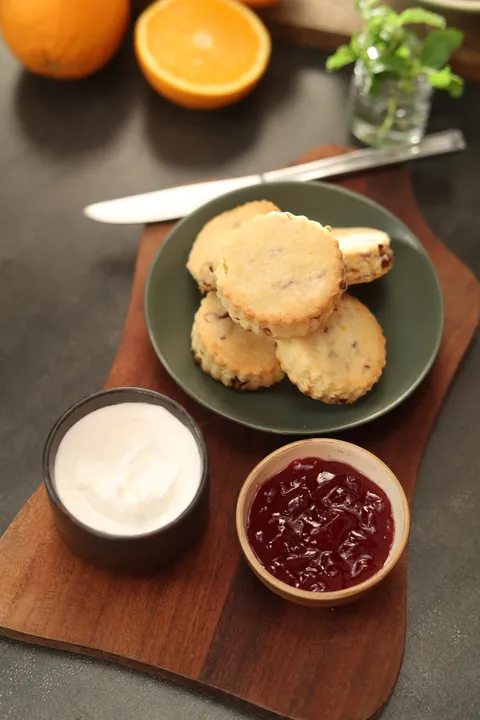 Eggless Orange Cranberry Scones - YT