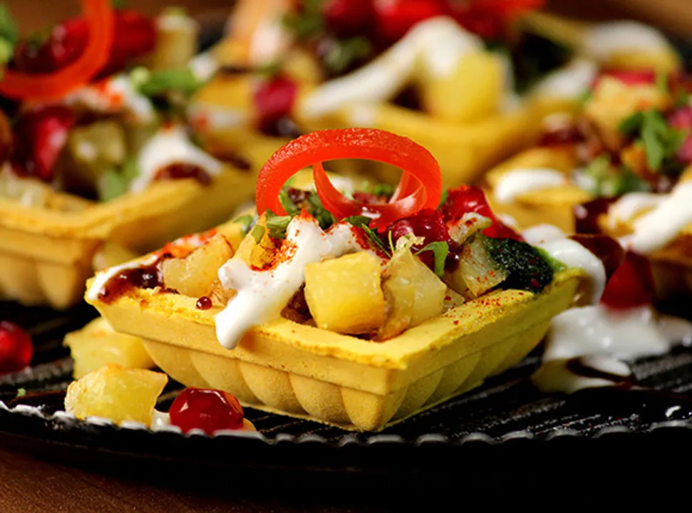 Baked Potato Canapé Chaat