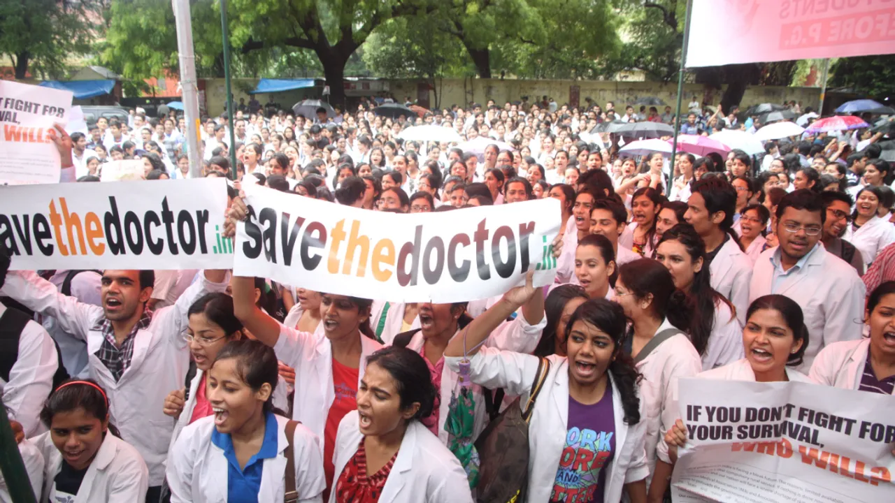 doctors protest medical professional healthcare