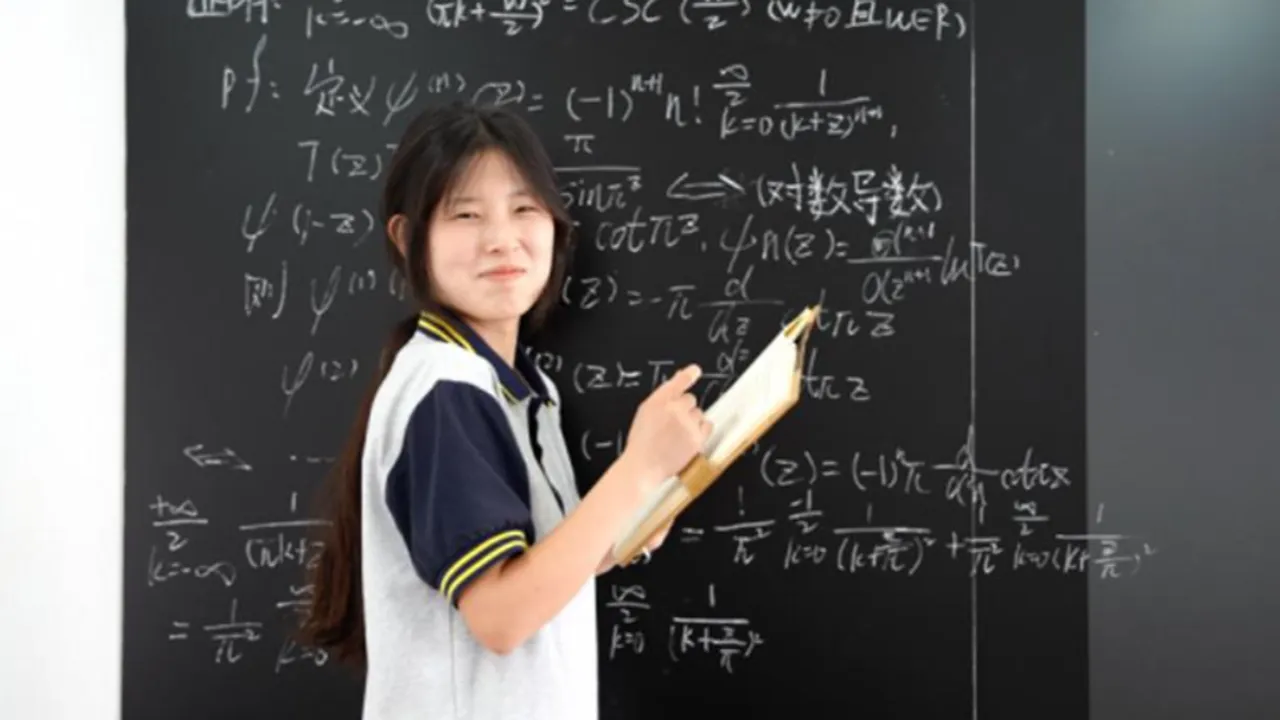 chinese girl maths competition