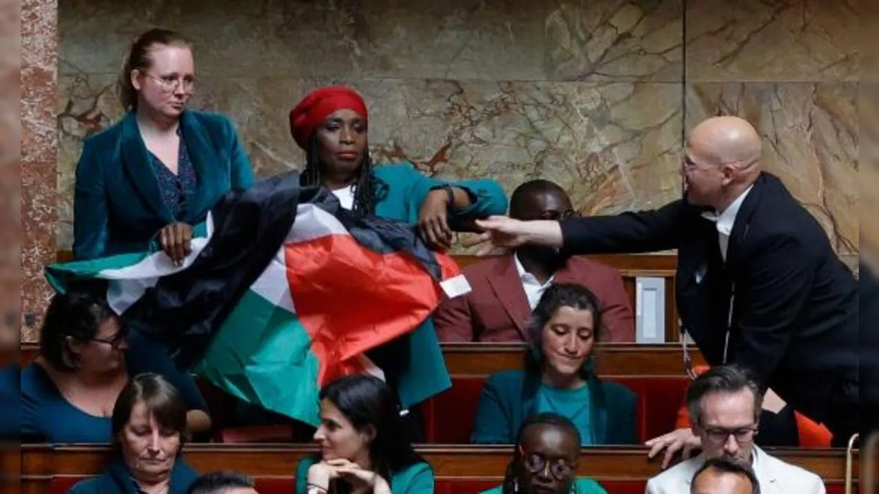 French MP Rachel Keke Sparks Outrage  Over Waving Palestinian Flag