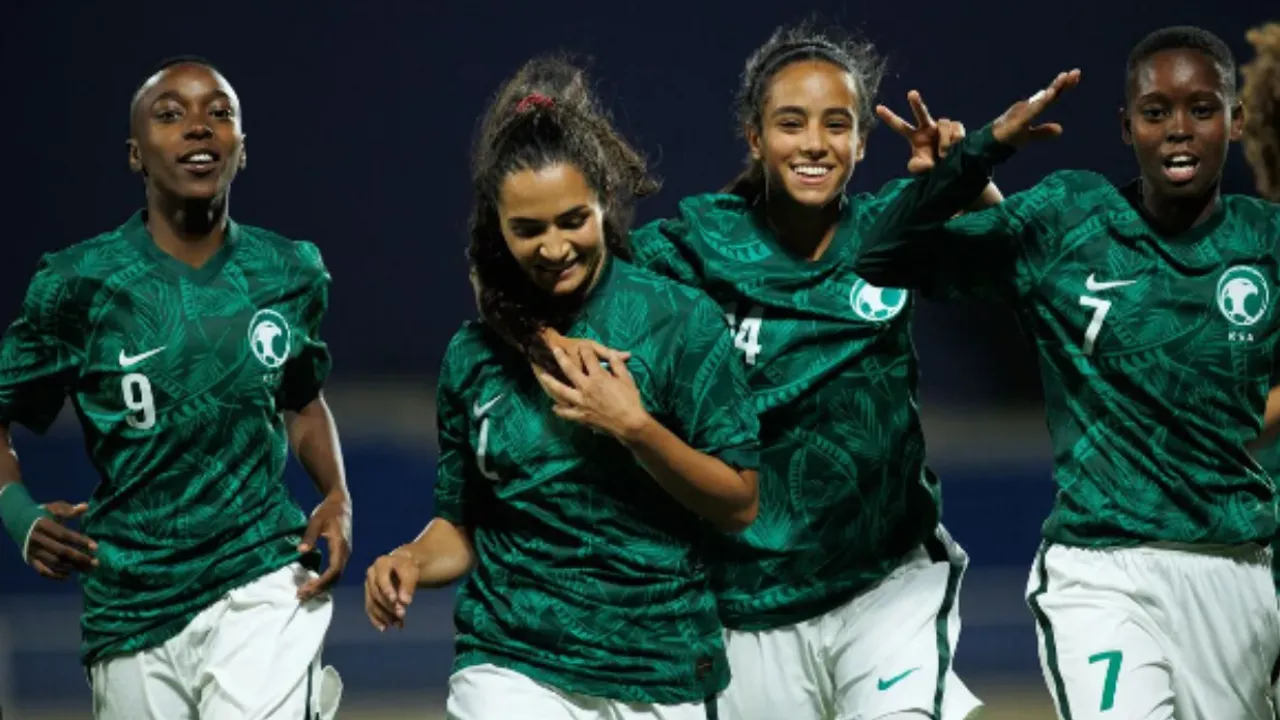 sPhoto by -/AFP via Getty Imagesaudi women football team