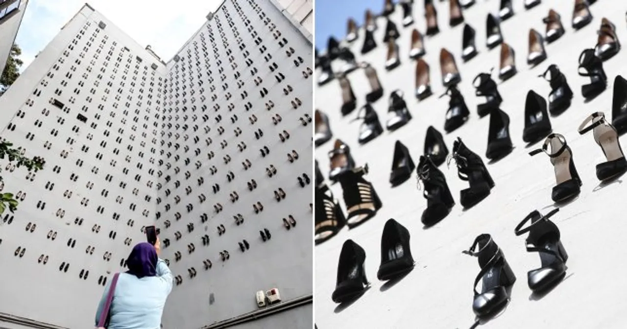 A Wall of Shoes to Raise Awareness about Domestic Violence in Turkey