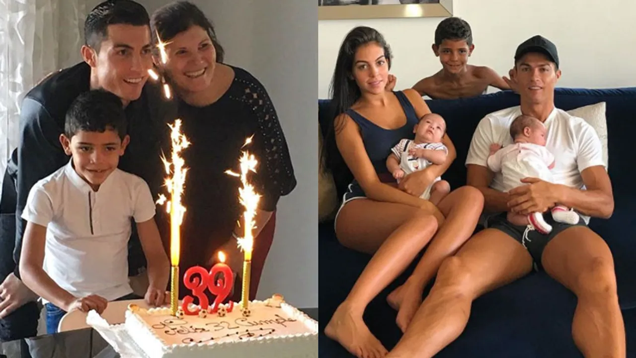 Cristiano Ronaldo and his family