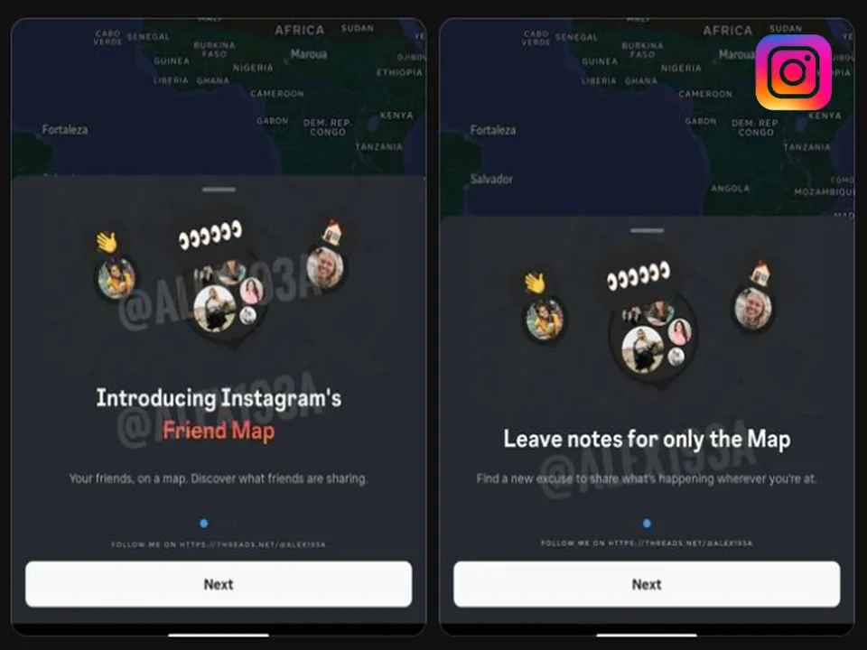 Instagram's Friend Map feature 