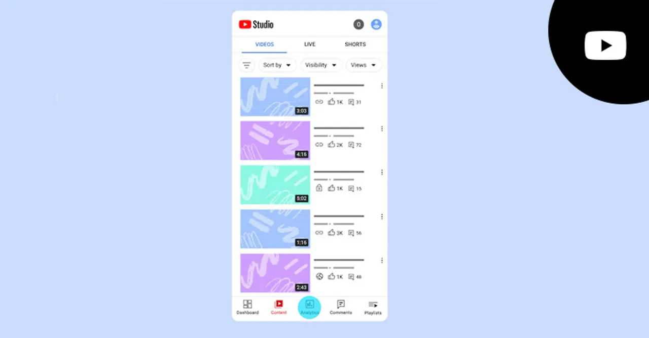 YouTube Studio mobile