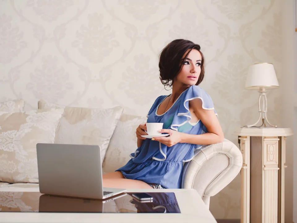 Lingerie and Laptop