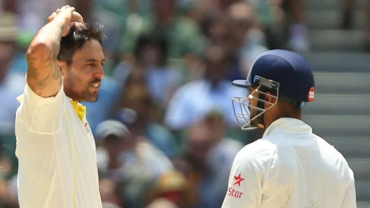 Virat Kohli and Mitchell Johnson fight