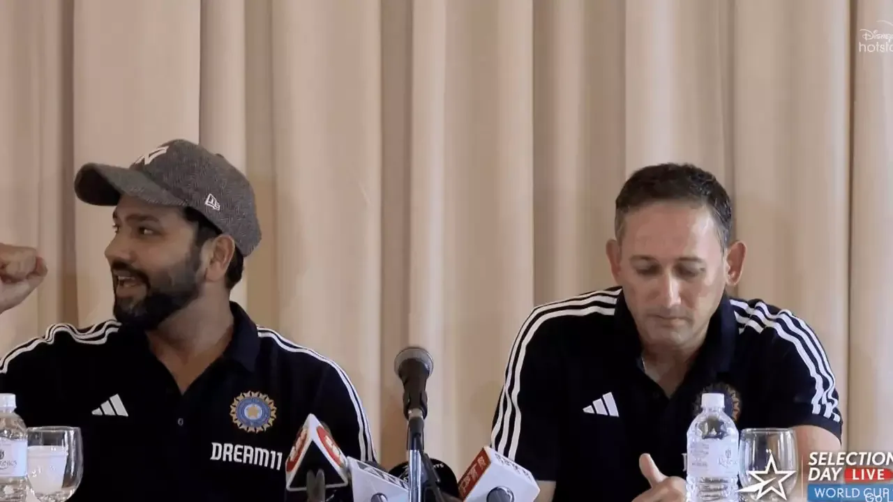 Ajit Agarkar and Rohit Sharma-sportzpoint.com
