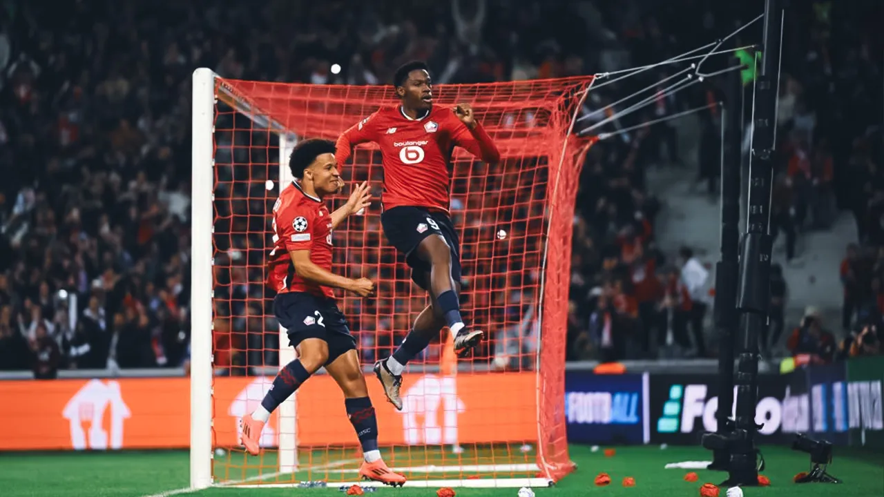 Jonathan David celebrates his goal against Real Madrid - sportzpoint.com